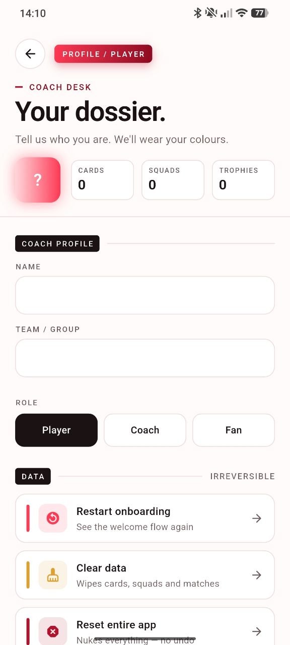 League screen